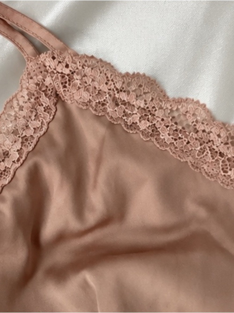 Mauve Satin Lace Bralette Crop Top – Adjustable Straps